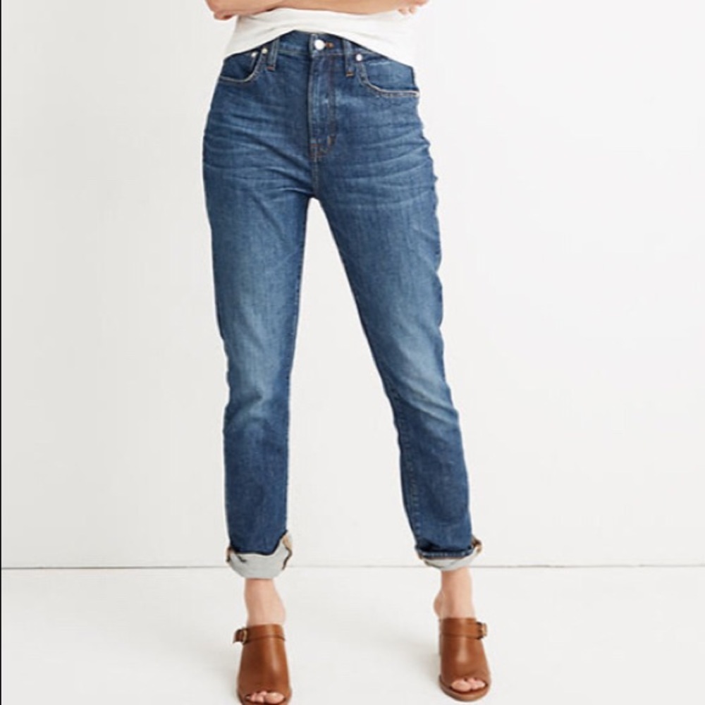 Madewell high rise slim boy jean tall